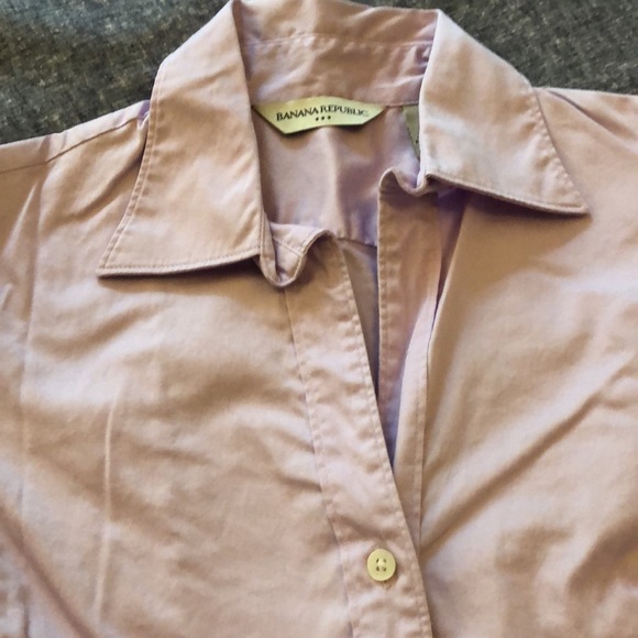 Banana Republic Button Down Shirt Blouse Lavender 3/4 Sleeve Size XS Womens - Picture 6 of 6